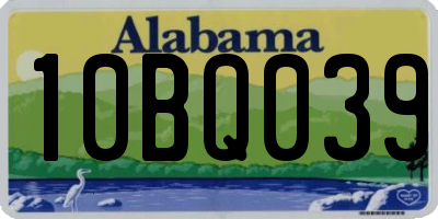 AL license plate 10BQ039
