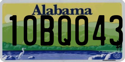 AL license plate 10BQ043