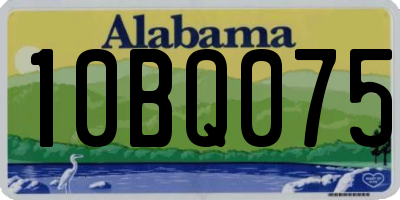 AL license plate 10BQ075