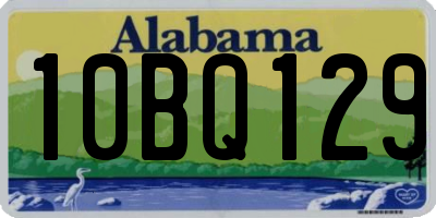 AL license plate 10BQ129