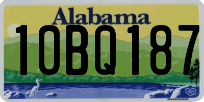 AL license plate 10BQ187