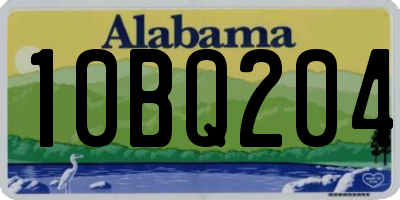 AL license plate 10BQ204