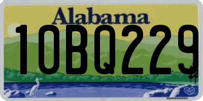 AL license plate 10BQ229