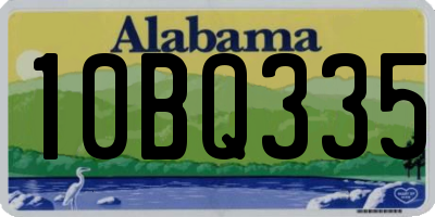 AL license plate 10BQ335