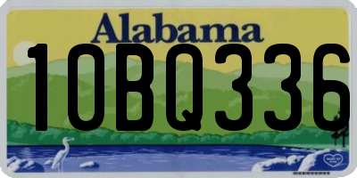 AL license plate 10BQ336