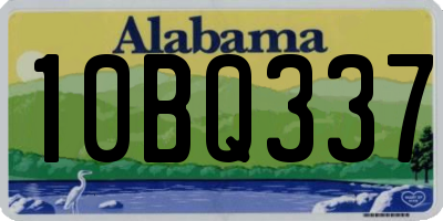 AL license plate 10BQ337