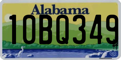 AL license plate 10BQ349