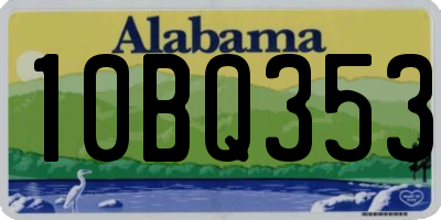 AL license plate 10BQ353