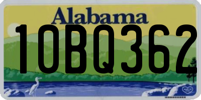 AL license plate 10BQ362
