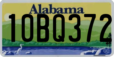 AL license plate 10BQ372
