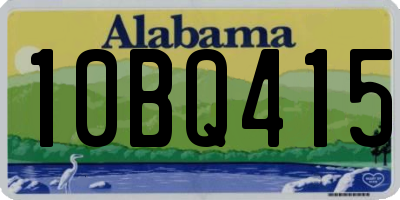 AL license plate 10BQ415