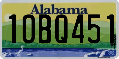 AL license plate 10BQ451