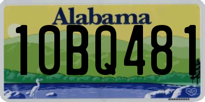 AL license plate 10BQ481