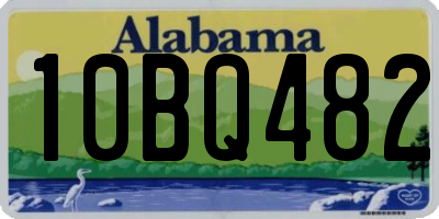 AL license plate 10BQ482