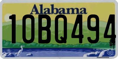 AL license plate 10BQ494