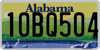 AL license plate 10BQ504