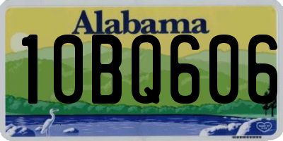 AL license plate 10BQ606