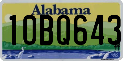 AL license plate 10BQ643