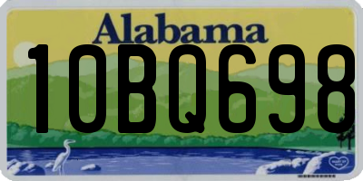 AL license plate 10BQ698