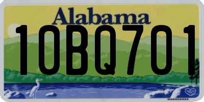 AL license plate 10BQ701