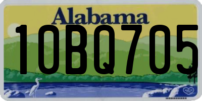 AL license plate 10BQ705