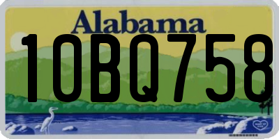 AL license plate 10BQ758