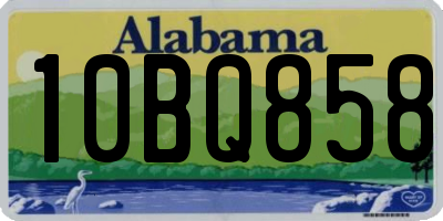 AL license plate 10BQ858