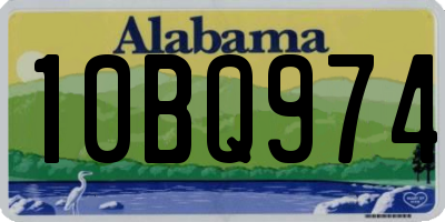 AL license plate 10BQ974