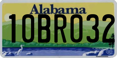 AL license plate 10BR032
