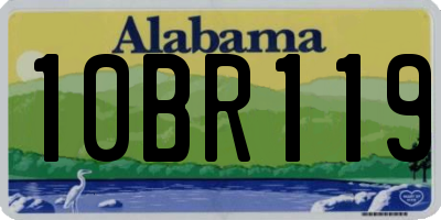 AL license plate 10BR119