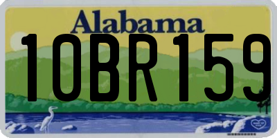 AL license plate 10BR159