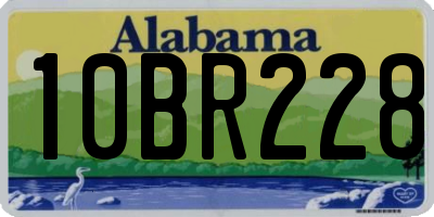 AL license plate 10BR228