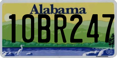 AL license plate 10BR247