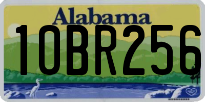 AL license plate 10BR256