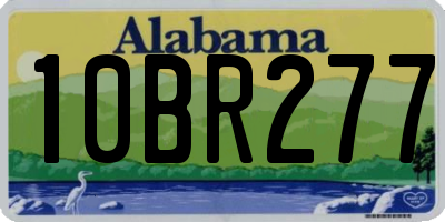 AL license plate 10BR277