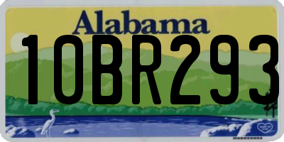 AL license plate 10BR293