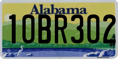 AL license plate 10BR302
