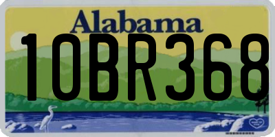 AL license plate 10BR368