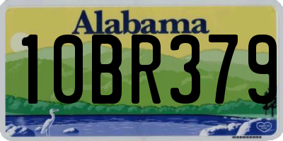AL license plate 10BR379