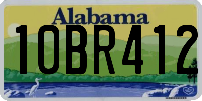 AL license plate 10BR412
