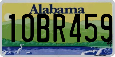 AL license plate 10BR459