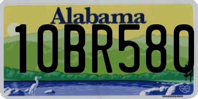 AL license plate 10BR580