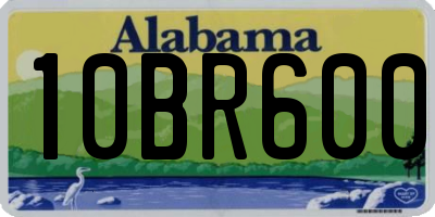 AL license plate 10BR600