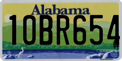 AL license plate 10BR654