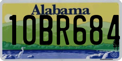 AL license plate 10BR684
