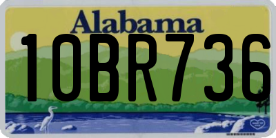 AL license plate 10BR736