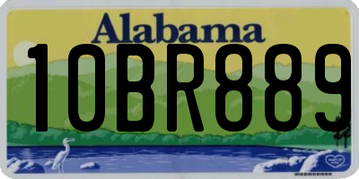 AL license plate 10BR889