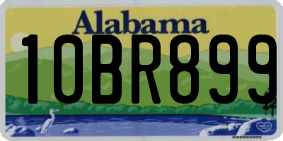 AL license plate 10BR899
