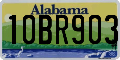 AL license plate 10BR903