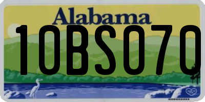 AL license plate 10BS070